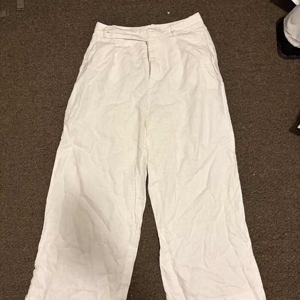 Madewell White Linen Pants